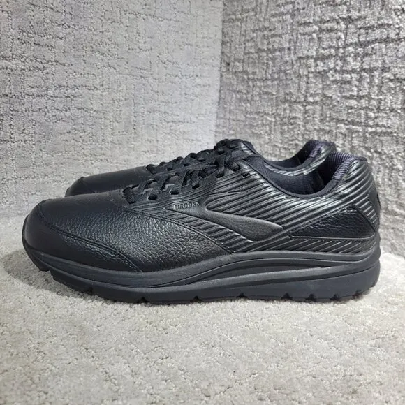 Brooks Addiction Walker 2 Men’s Size 13 Narrow B Black Leather Shoes 1103181B072