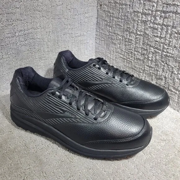 Brooks Addiction Walker 2 Men’s Size 13 Narrow B Black Leather Shoes 1103181B072