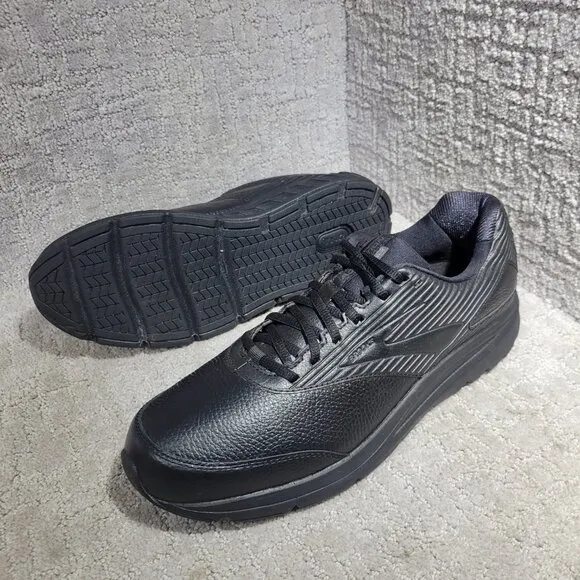 Brooks Addiction Walker 2 Men’s Size 13 Narrow B Black Leather Shoes 1103181B072