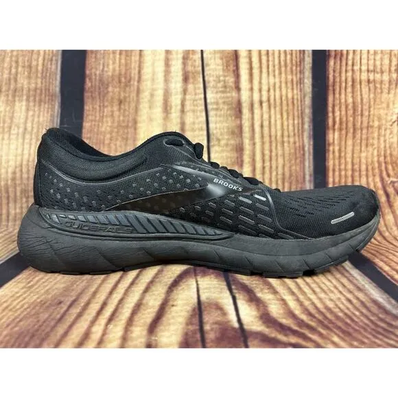 Brooks Adrenaline 21 Men’s 9 Black Mesh Running Shoes 1203291B020 Sneakers EUC