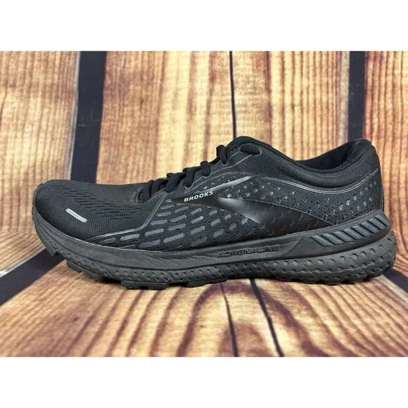 Brooks Adrenaline 21 Men’s 9 Black Mesh Running Shoes 1203291B020 Sneakers EUC