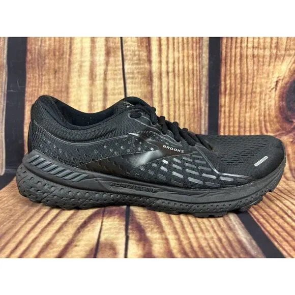 Brooks Adrenaline 21 Men’s 9 Black Mesh Running Shoes 1203291B020 Sneakers EUC