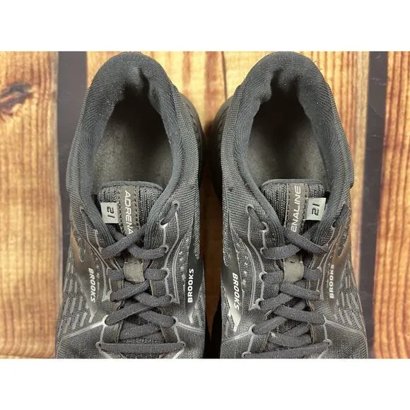 Brooks Adrenaline 21 Men’s 9 Black Mesh Running Shoes 1203291B020 Sneakers EUC