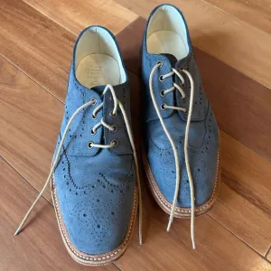 Brooks Brothers Peal &amp; Co Men’s Suede Wingtip Oxford Lace Up Shoes - Size 10.5 D