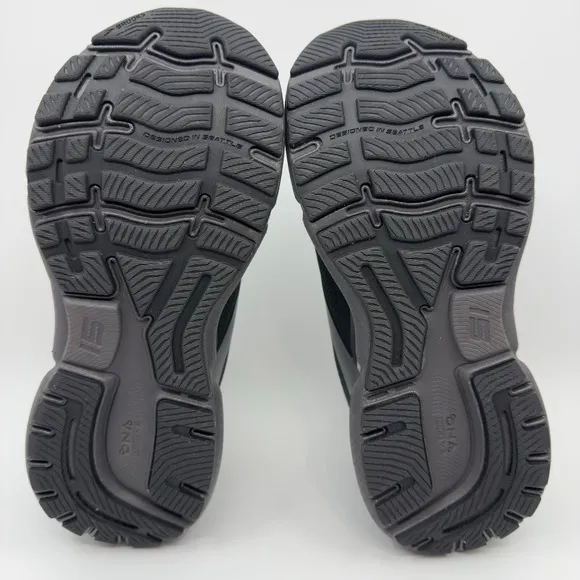 Brooks Ghost 15 GTX Gore-Tex Running Shoes Womens 7 B Black Gray White Sneakers