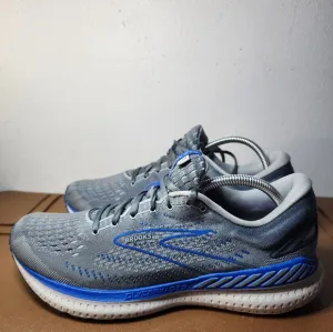 Brooks Glycerin GTS 19 Mens Sz 10 D Gray Blue Running Sneakers Shoes 1103571D095
