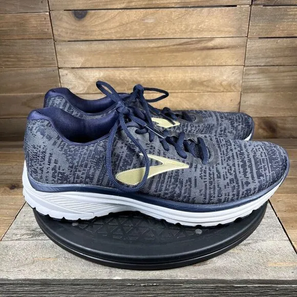 Brooks Mens Size 9.5 Signal Blue Lace Up Athletic Casual Running Shoes