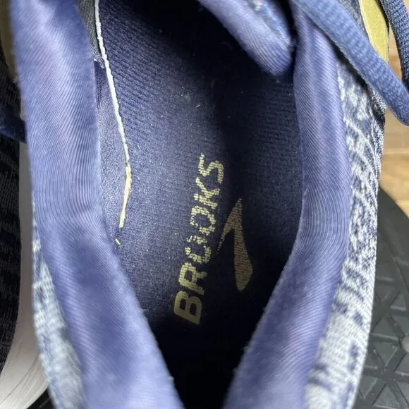 Brooks Mens Size 9.5 Signal Blue Lace Up Athletic Casual Running Shoes