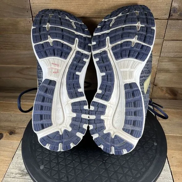 Brooks Mens Size 9.5 Signal Blue Lace Up Athletic Casual Running Shoes