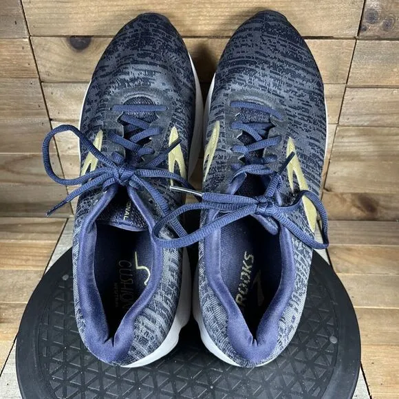 Brooks Mens Size 9.5 Signal Blue Lace Up Athletic Casual Running Shoes