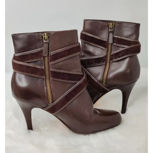 Brown Cole Haan Heeled Booties Sz 6