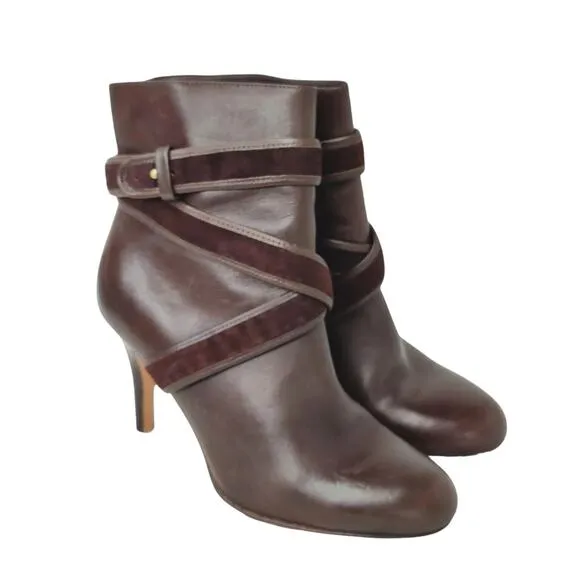 Brown Cole Haan Heeled Booties Sz 6