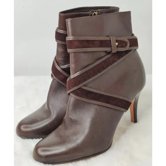 Brown Cole Haan Heeled Booties Sz 6