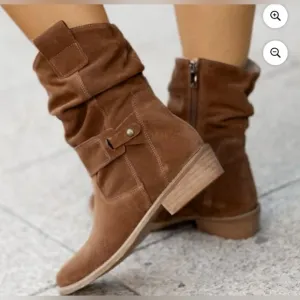 Brown Faux Suede Boots