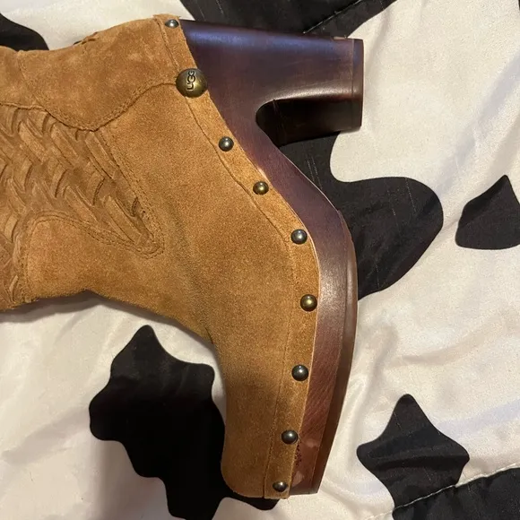 Brown Suede Knee-High Boots