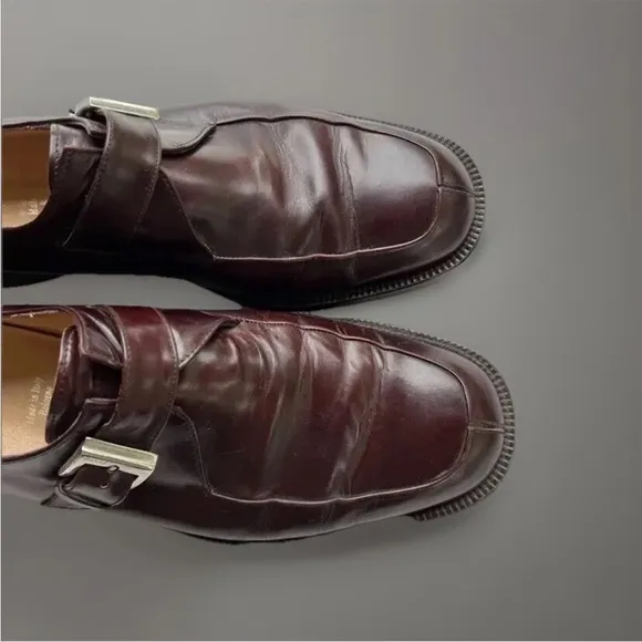Bruno Magli Monk Strap Leather Dress Shoes 9.5