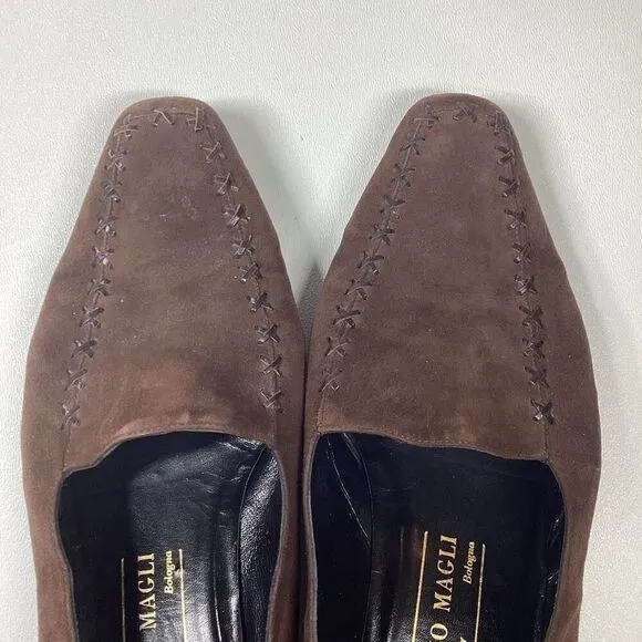 Bruno Magli Suede low loafer in Brown