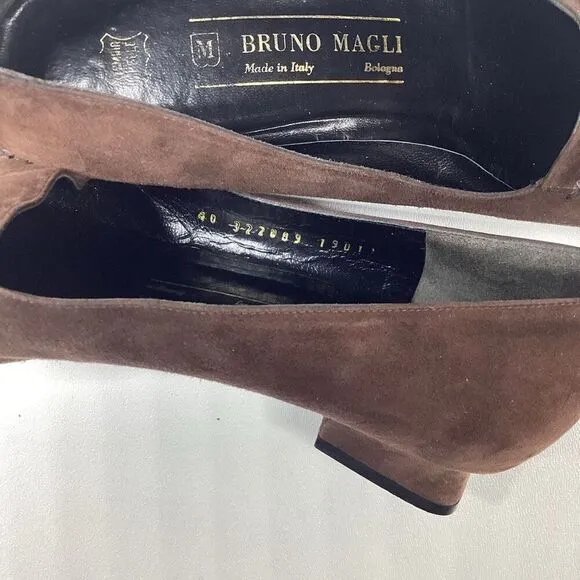 Bruno Magli Suede low loafer in Brown