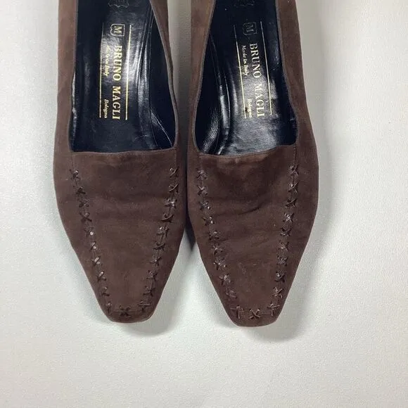 Bruno Magli Suede low loafer in Brown