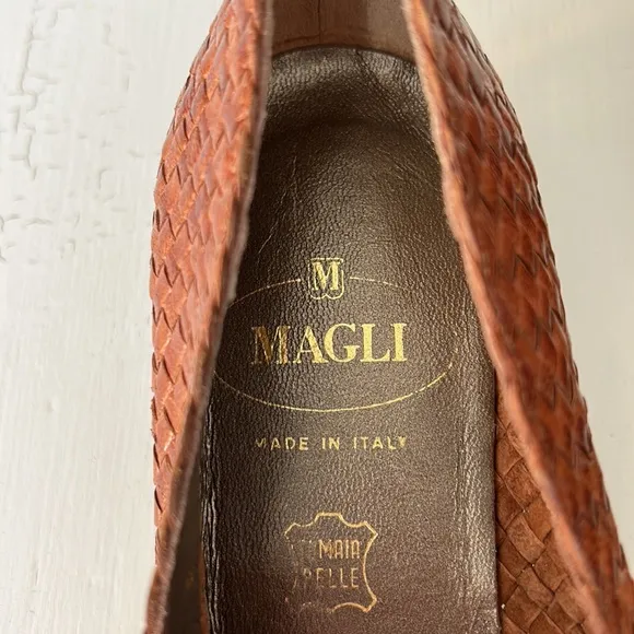 Bruno Magli woven leather women’s shoes