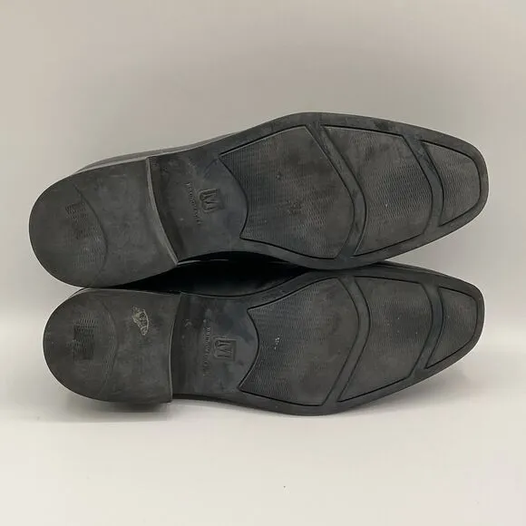BRUNOMAGLI Pivetto Leather Dress‎ Loafer Shoes Bruno Black Mens Size 7M Slip On
