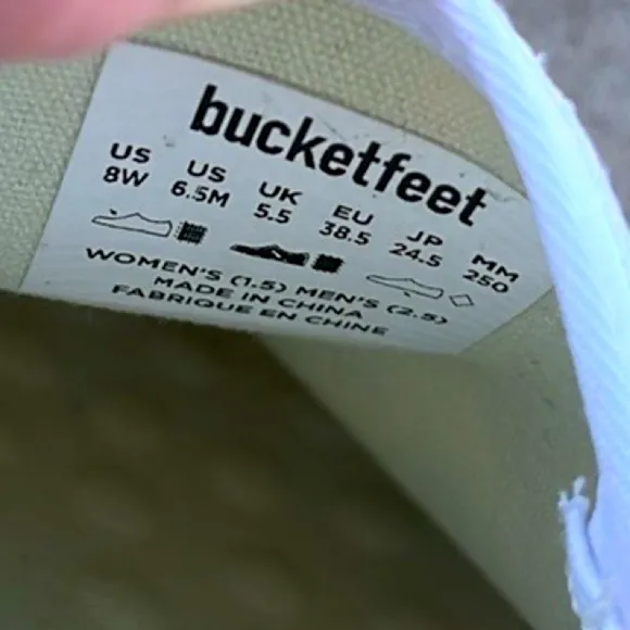 BUCKETFEET Blue Coral Kelp Pattern Shoes Size 8
