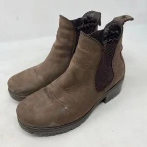 Bueno Florida Boot Brown Leather Womens Shoes Size 6