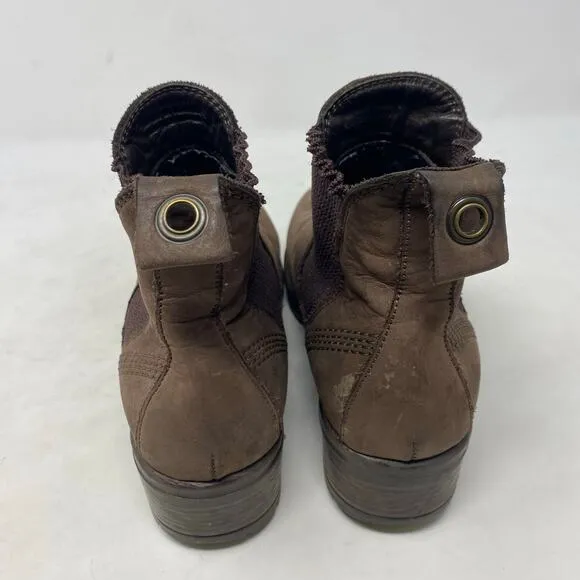 Bueno Florida Boot Brown Leather Womens Shoes Size 6