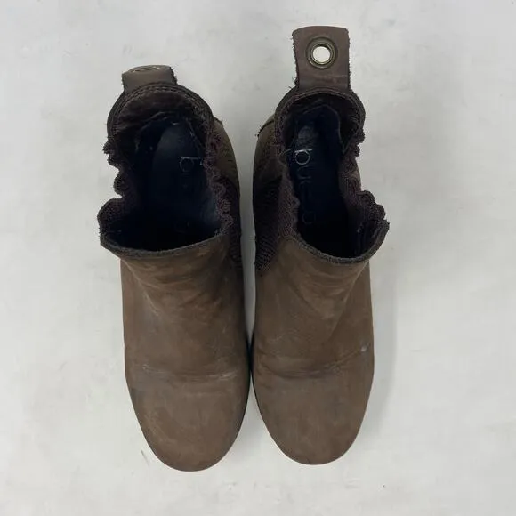 Bueno Florida Boot Brown Leather Womens Shoes Size 6