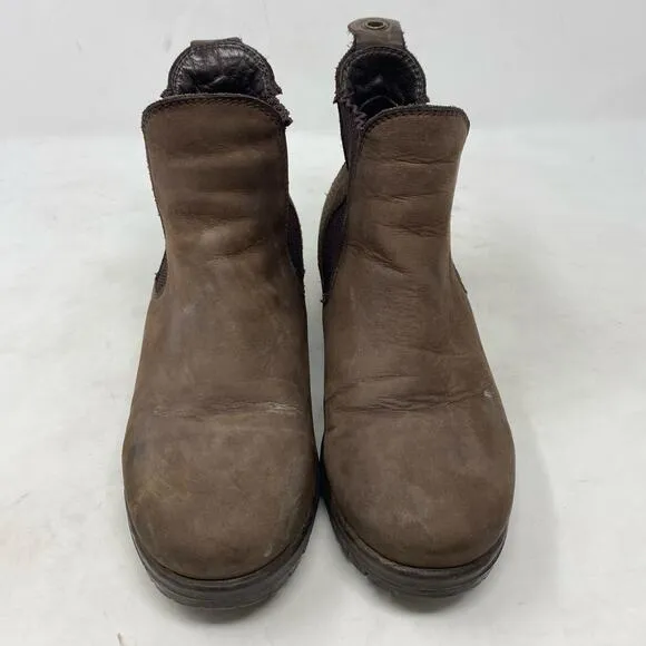 Bueno Florida Boot Brown Leather Womens Shoes Size 6