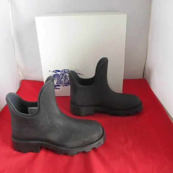 Burberry Men's Rubber Ankle Rain Boots $820 - Size EU 39 - Black - #1068
