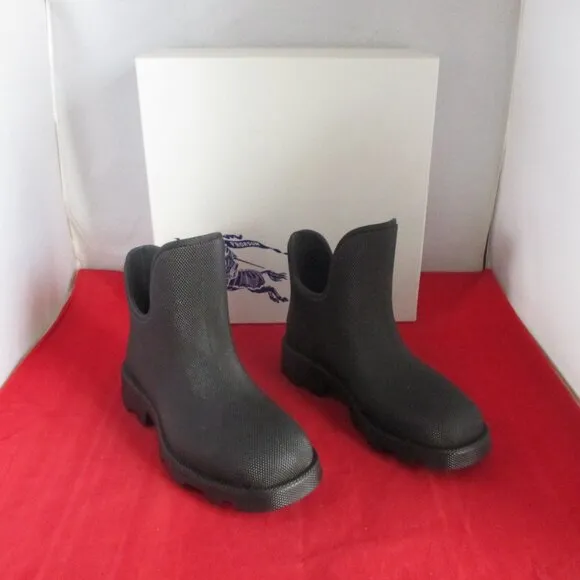 Burberry Men's Rubber Ankle Rain Boots $820 - Size EU 39 - Black - #1068