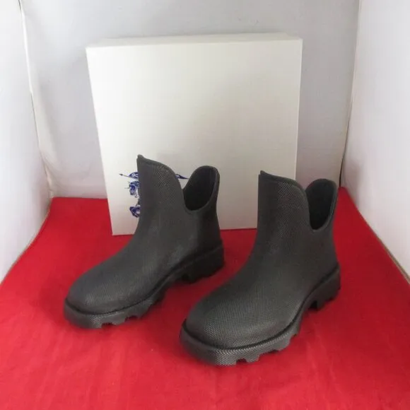 Burberry Men's Rubber Ankle Rain Boots $820 - Size EU 39 - Black - #1068
