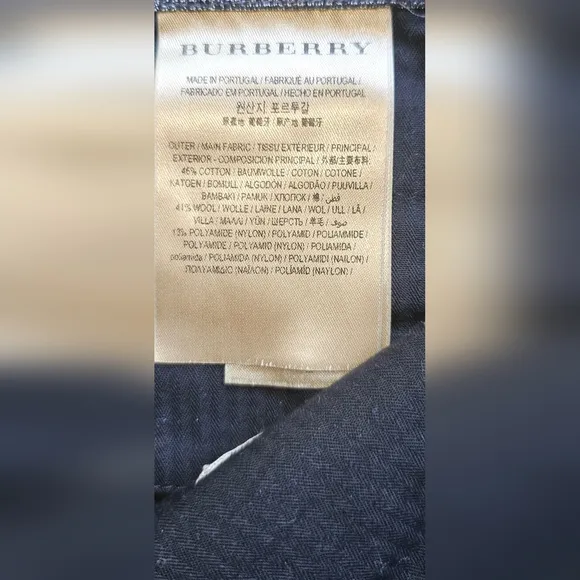 BURBERRY Men's Wool Gray Casual Pants US 34 UK 50