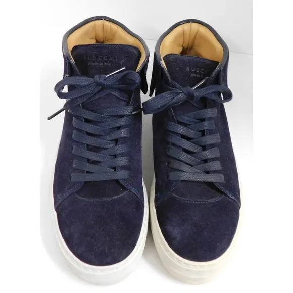 Buscemi Womens Blue Marino Suede Sneakers Shoes eu 38