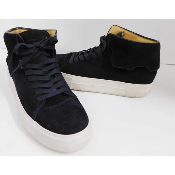 Buscemi Womens Blue Marino Suede Sneakers Shoes eu 38