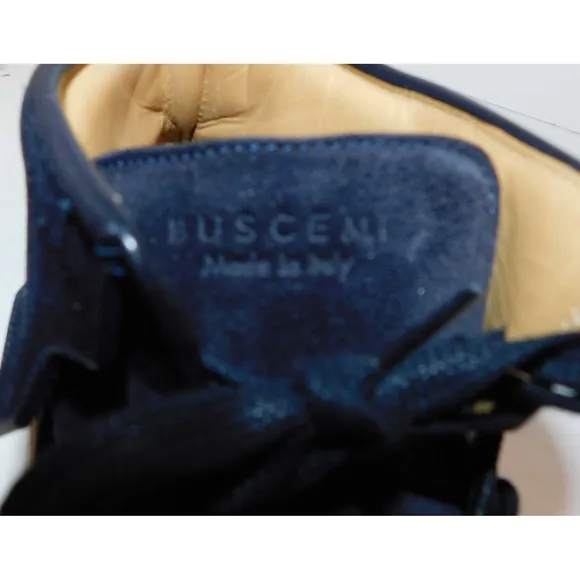 Buscemi Womens Blue Marino Suede Sneakers Shoes eu 38