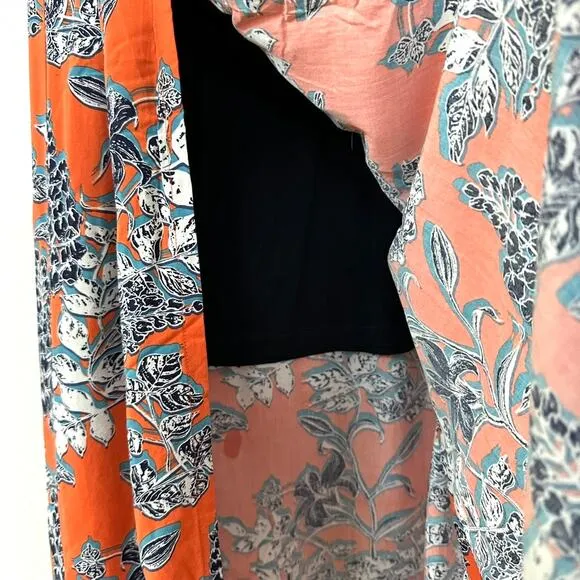 Cabi Floral Wrap Skirt XS - Orange/Blue - Rayon - Boho, Floral, Casual, Resort
