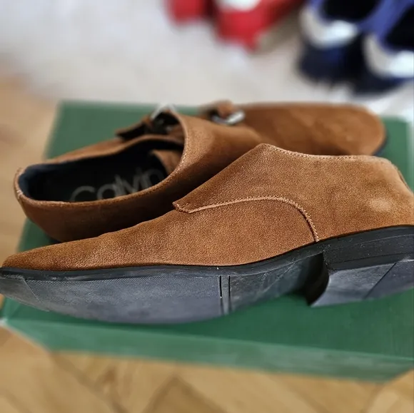 Calvin Klein men's suede boots, size 10.5 , color tan