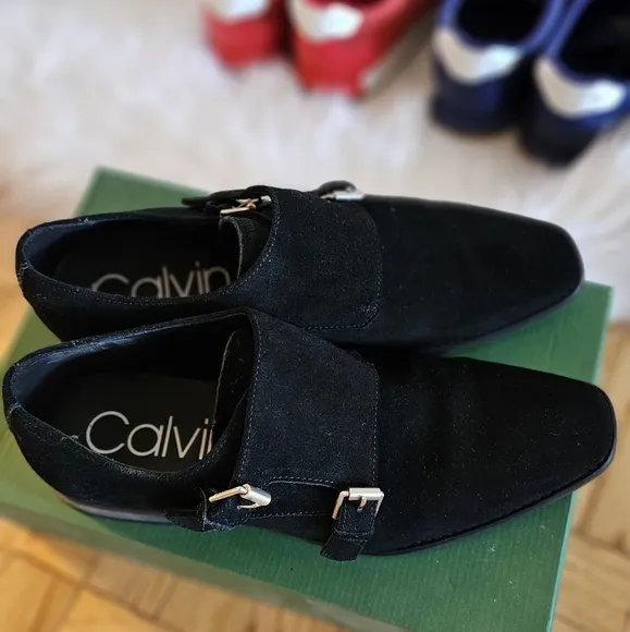 Calvin Klein men's suede boots size 10.5 US , color black