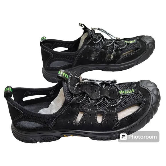 Camel Crown Men's Suede Hiking Sandals Black size‎ 9.5 Outdoors Beach Comfort
