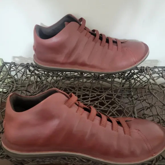 Camper Beetle Casual Ankle Shoes Boots Red Brown Size  11 U.S 45 EU