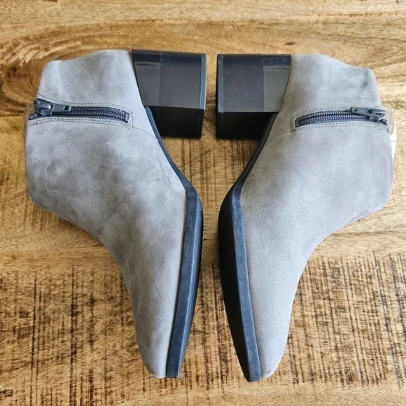 CAMPER Hanna Ankle Boots Booties EU 41 US 11 Block Heel Grey Suede