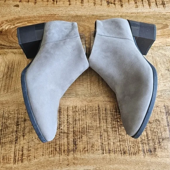 CAMPER Hanna Ankle Boots Booties EU 41 US 11 Block Heel Grey Suede