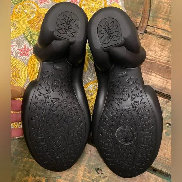 Camper Kobarah Black Sculptural Rare EVA Rubber Heel Sandals
