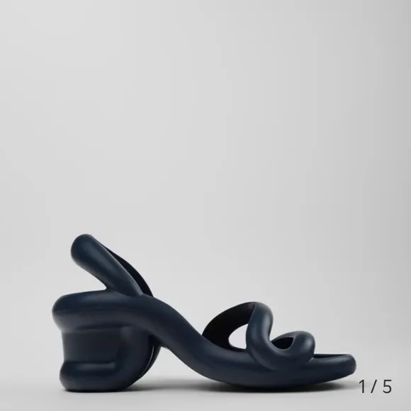 Camper Kobarah Black Sculptural Rare EVA Rubber Heel Sandals