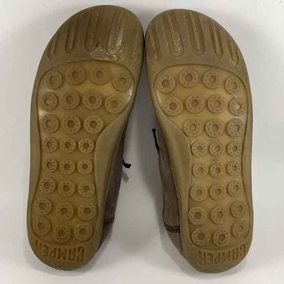 Camper Peu Cami Leather Shoes Brown Womens Size US 8.5, EU 41 Slip On Casual
