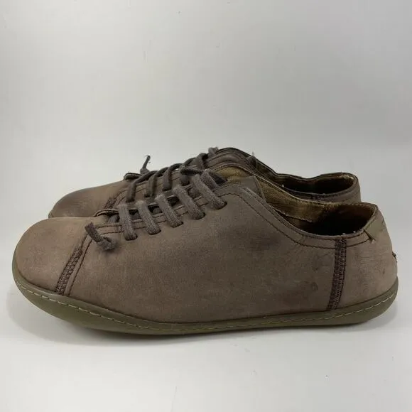 Camper Peu Cami Leather Shoes Brown Womens Size US 8.5, EU 41 Slip On Casual