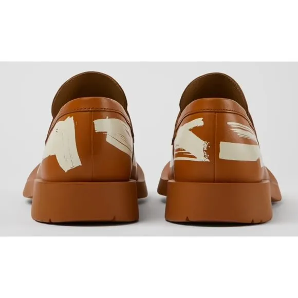 🆕CAMPERLAB 198 Loafer Shoes Brown White Leather 11