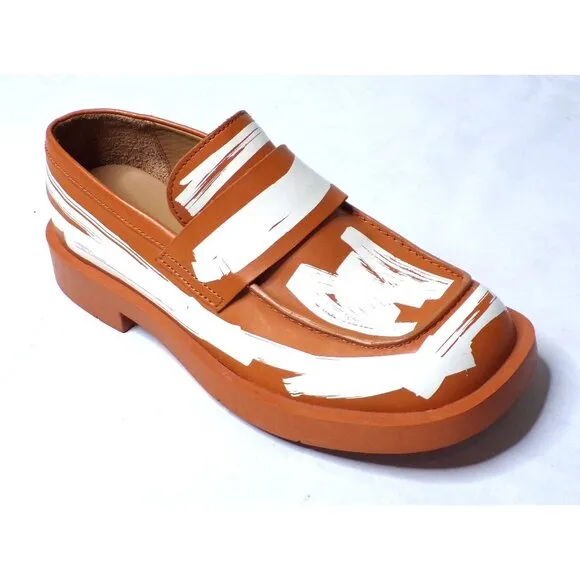 🆕CAMPERLAB 198 Loafer Shoes Brown White Leather 11